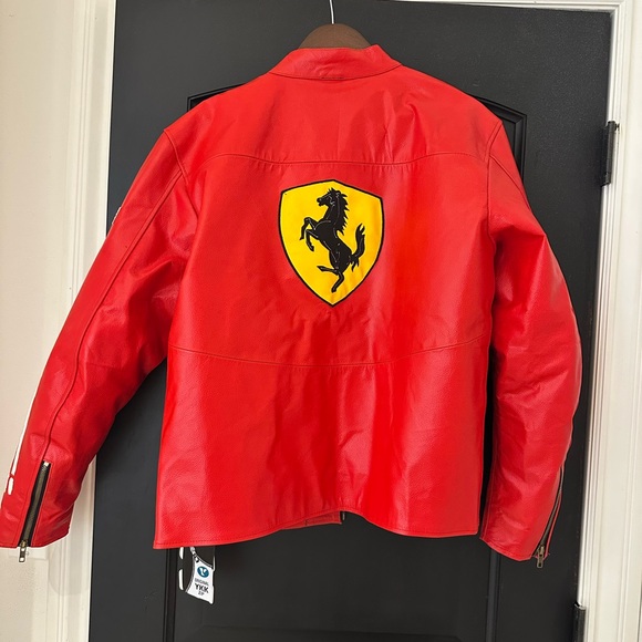 Ferrari Red Racing Jacket Leather - Picture 2 of 3